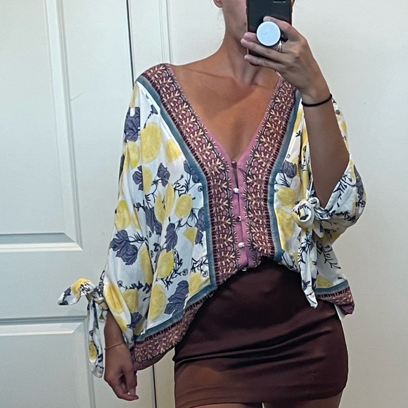 Free People Tops - Free People Freshly Squeezed Blouse